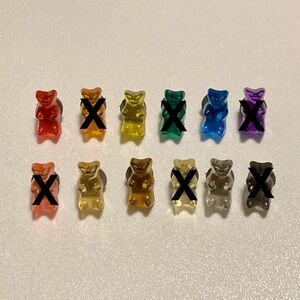 Katy Perry x Romeing Panda Resin Gummy Bear Stud Tie Tack Pin